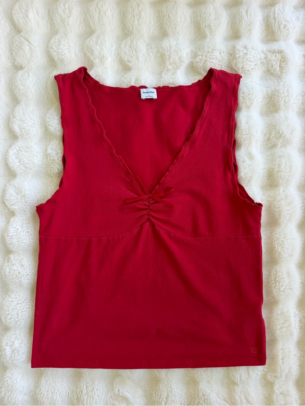 Aritzia Sunday Best Chill Nectar Top in Flashing Red | L